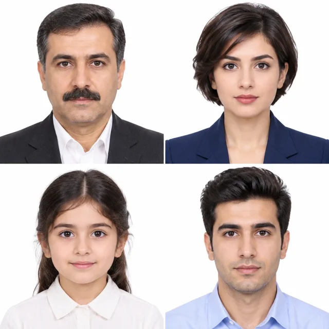 عکس بیومتریک و پرسنلی تاییدشده (ویزا، لاتاری، پاسپورت و مدارک سفارتی) – آتلیه راگا